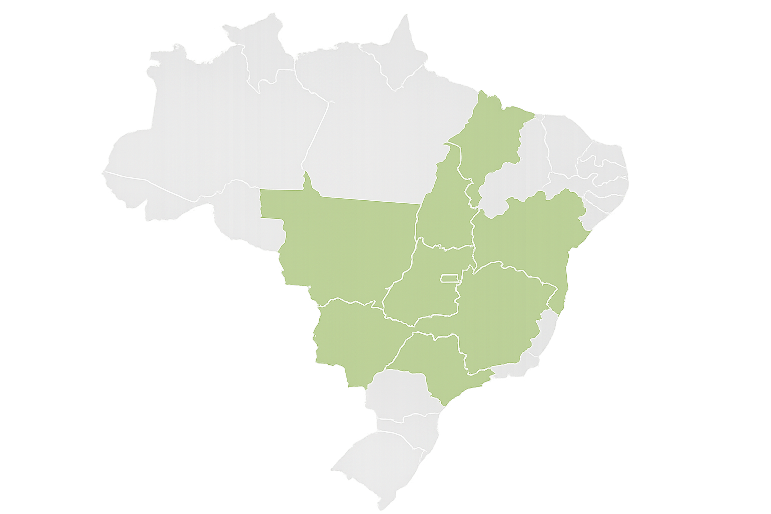 Mapa de atuação — Brasil